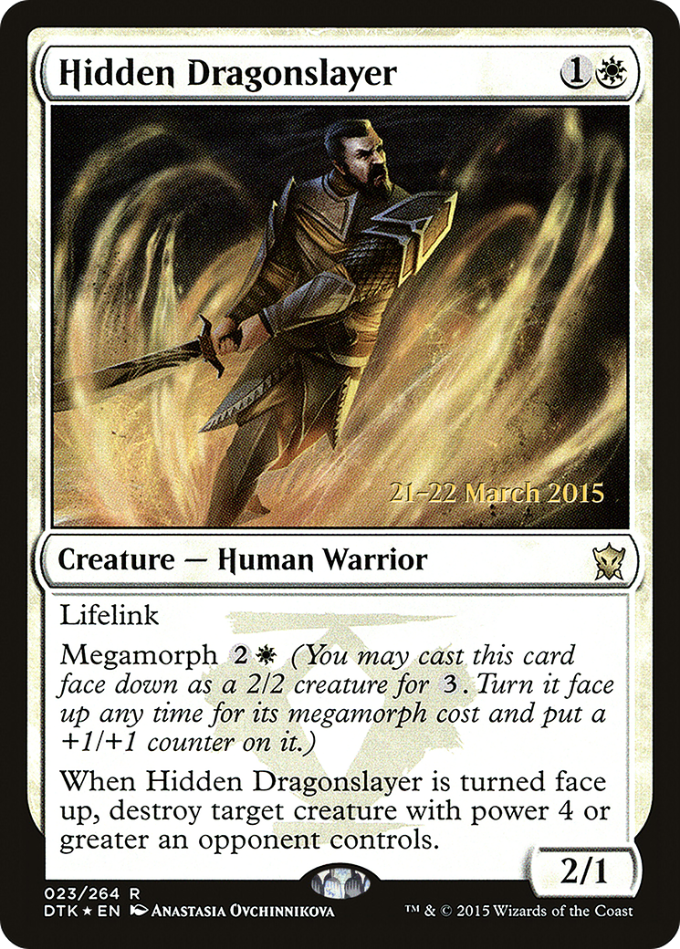 Hidden Dragonslayer (PRE-23S) - Dragons of Tarkir Promos (Prerelease) Foil