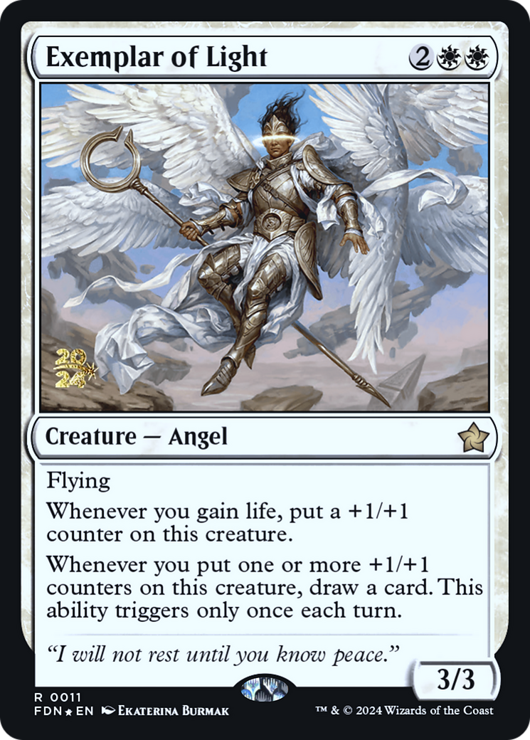 Exemplar of Light (PRE-011) - Foundations Promos (Prerelease) Foil