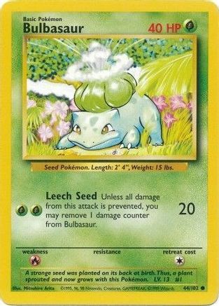 Bulbasaur - 044/102 - Base Set Normal - Common