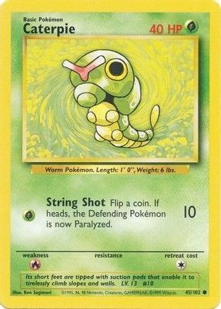 Caterpie - 045/102 - Base Set Normal - Common
