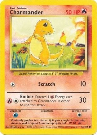 Charmander - 046/102 - Base Set Normal - Common