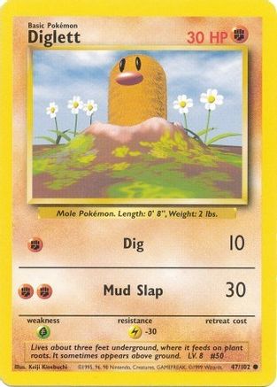 Diglett - 047/102 - Base Set Normal