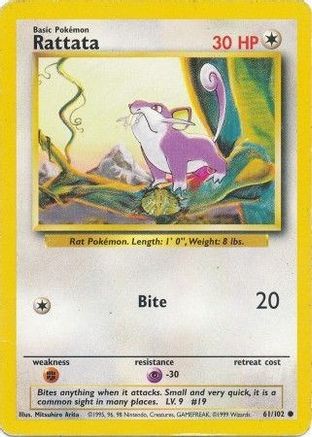 Rattata - 061/102 - Base Set Normal