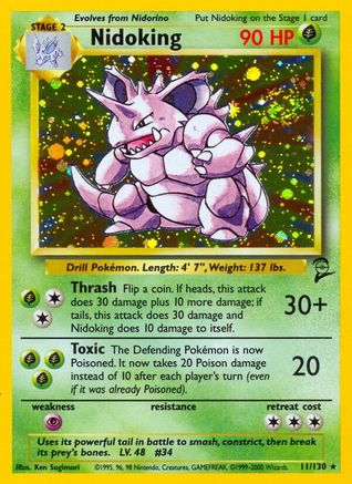 Nidoking - 011/130 - Base Set 2 Holofoil