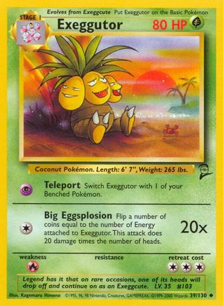 Exeggutor 039/130 - Base Set 2 Normal - Uncommon