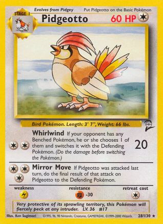 Pidgeotto - 028/130 - Base Set 2 Normal