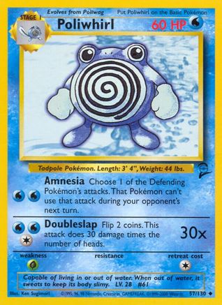 Poliwhirl - 057/130 - Base Set 2 Normal