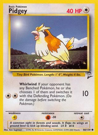 Pidgey - 086/130 - Base Set 2 Normal