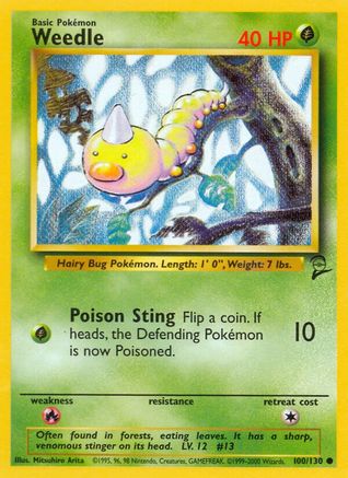 Weedle - 100/130 - Base Set 2 Normal