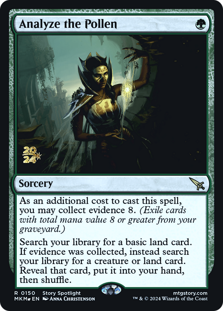 Analyze the Pollen (PRE-150) - Murders at Karlov Manor Promos (Prerelease) Foil