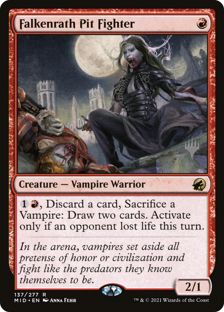 Falkenrath Pit Fighter (PPMID-137P) - Innistrad: Midnight Hunt Promos (Promo Pack)