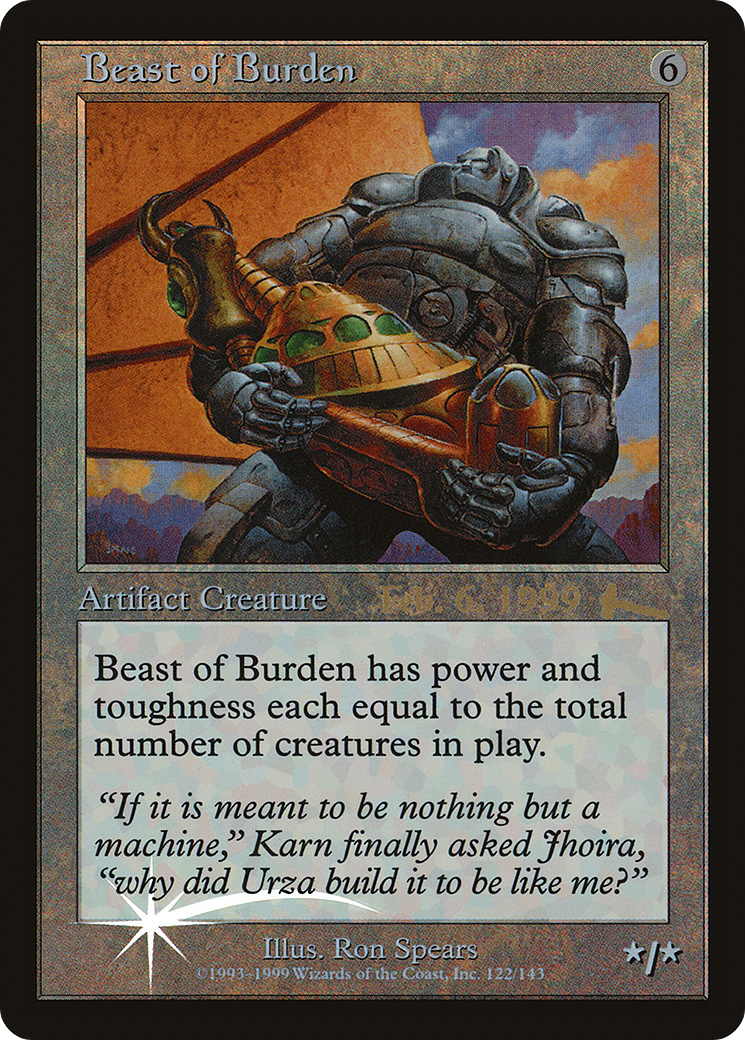 Beast of Burden (PRE-005) - Urza's Legacy Promos (Prerelease) Foil