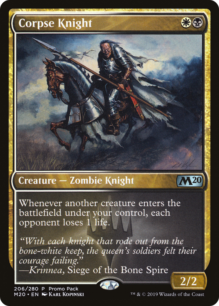Corpse Knight (PPM20-206) - Core Set 2020 Promos (Promo Pack) Foil