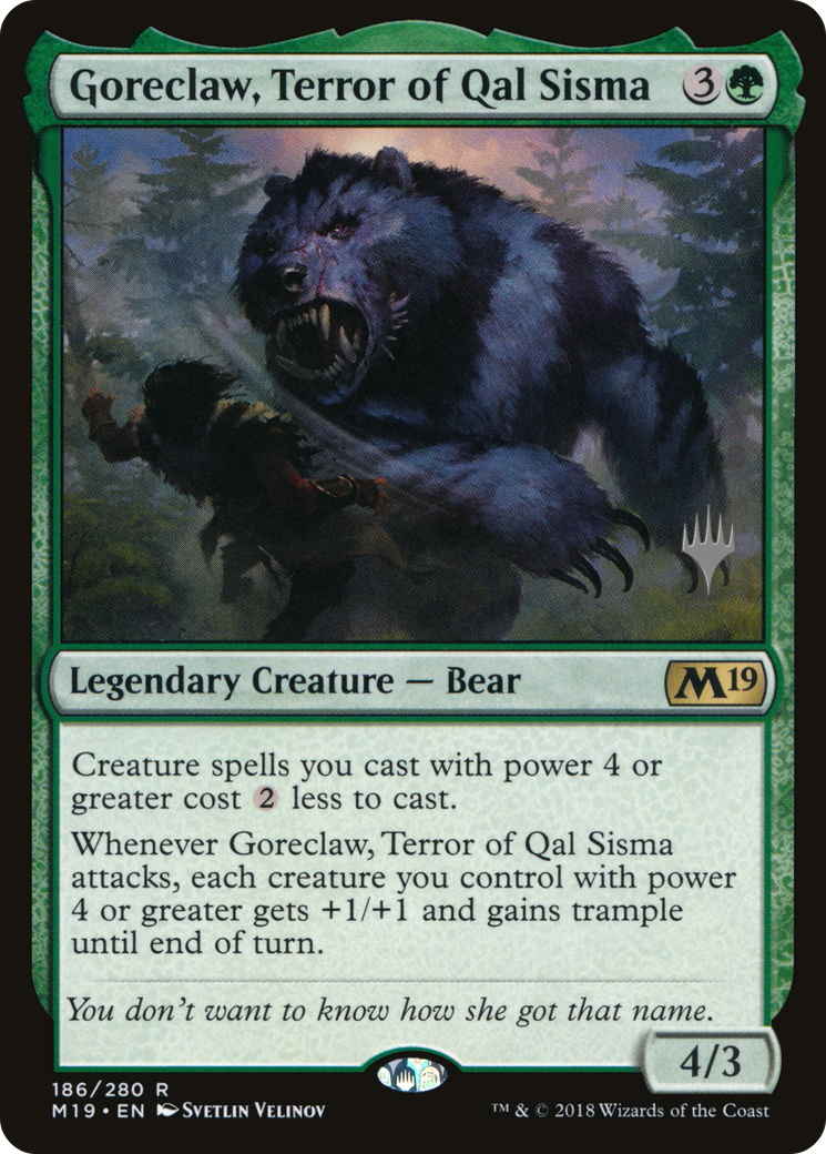 Goreclaw, Terror of Qal Sisma (PPM20-186) - Core Set 2019 Promos Foil (Promo Pack)