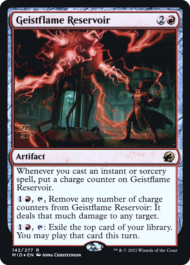Geistflame Reservoir (PRE-142S) - Innistrad: Midnight Hunt Promos (Prerelease) Foil