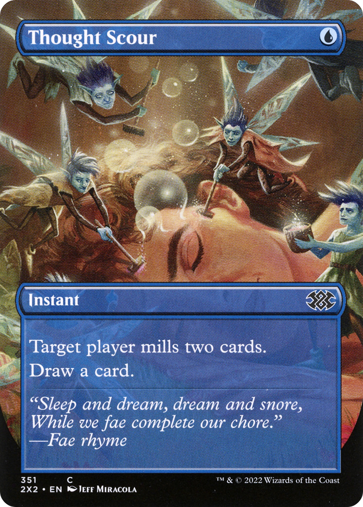 Thought Scour (Borderless)(2X2-351) - Double Masters 2022