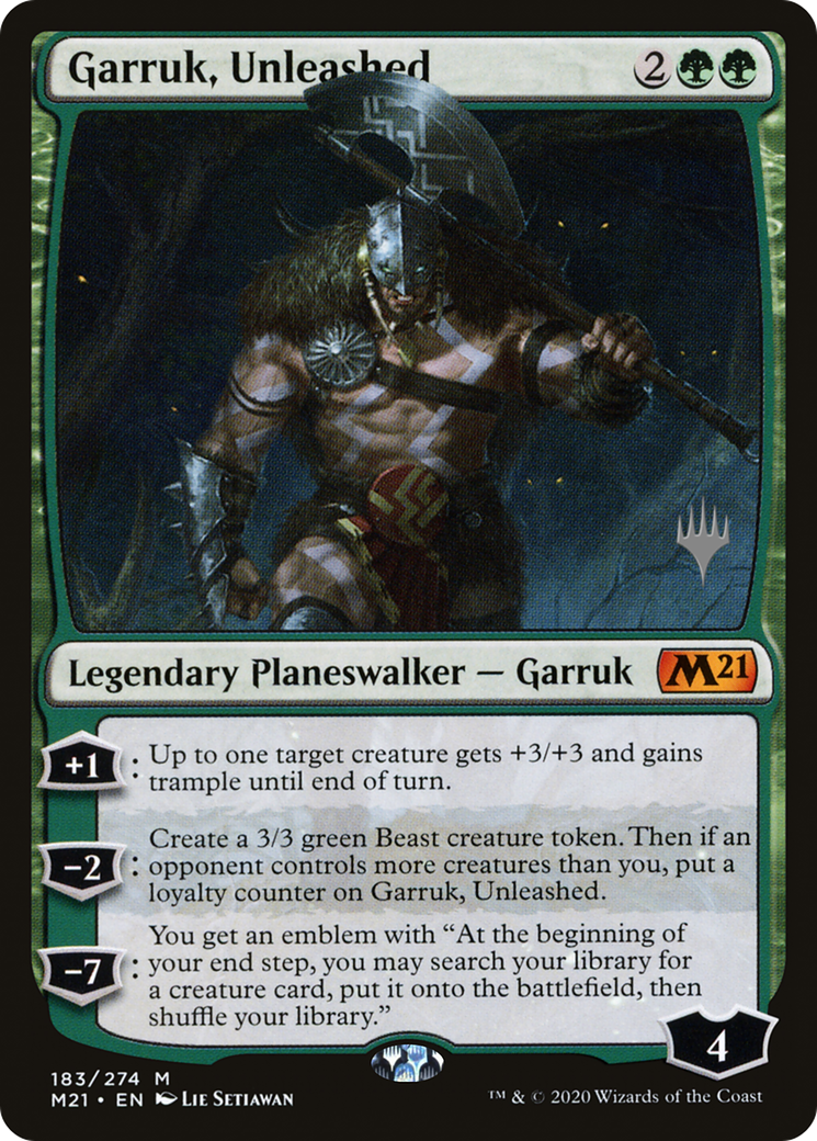 Garruk, Unleashed (PPM21-183P) - Core Set 2021 Promos (Promo Pack)