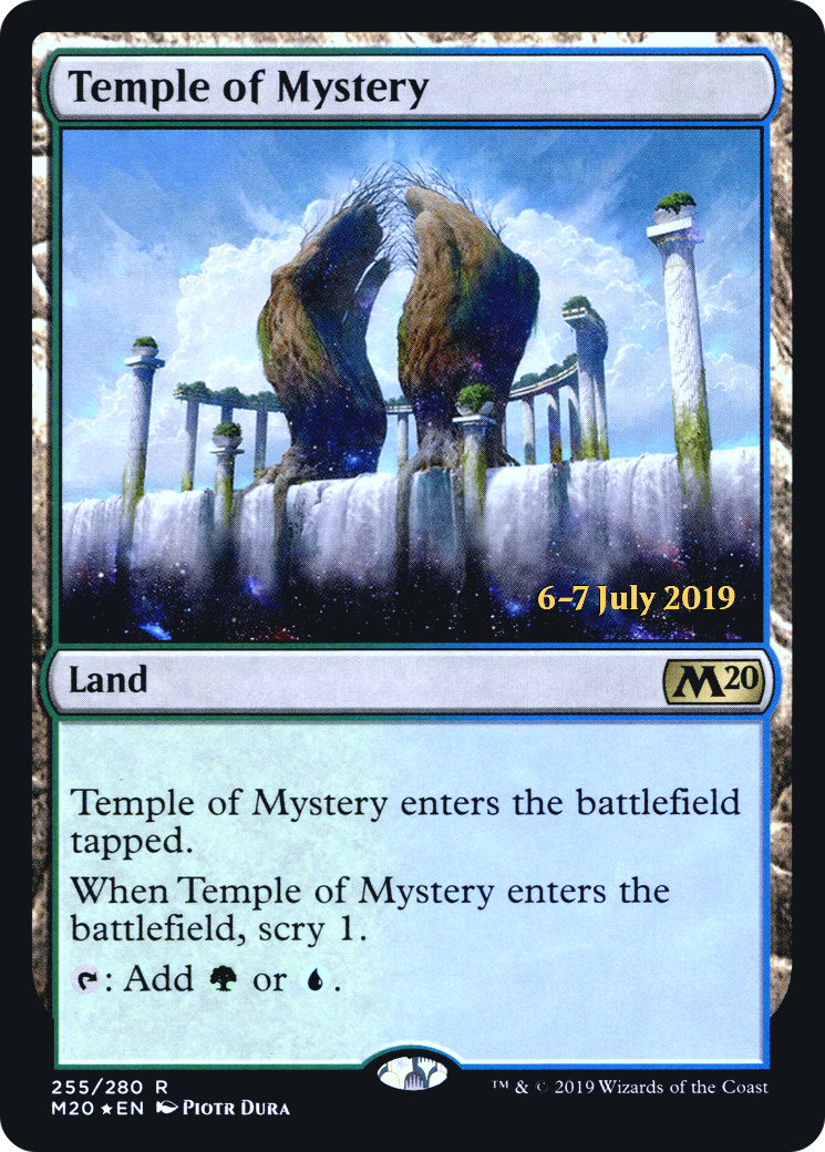 Temple of Mystery (PRE-255S) - Core Set 2020 Promos (Prerelease) Foil