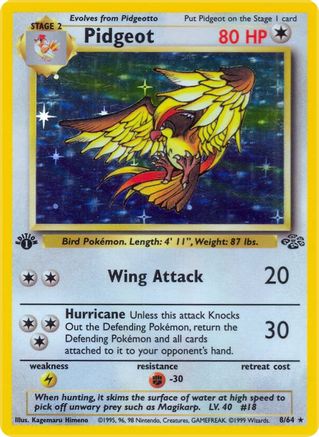 Pidgeot 008/064 - Jungle 1st Edition Holofoil - Holo Rare