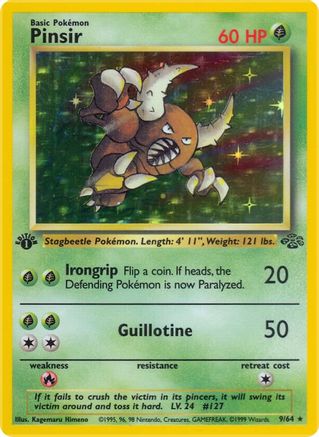 Pinsir 009/064 - Jungle 1st Edition Holofoil - Holo Rare