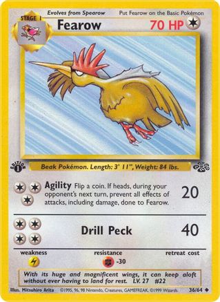 Fearow 036/064 - Jungle 1st Edition - Uncommon