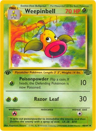 Weepinbell 048/064 - Jungle 1st Edition - Uncommon