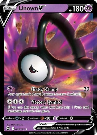 Unown V 065/195 - SWSH12 Silver Tempest Holofoil - Ultra Rare
