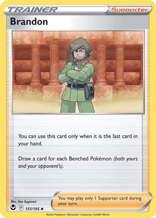 Brandon 151/195 - SWSH12 Silver Tempest Reverse Holofoil - Uncommon
