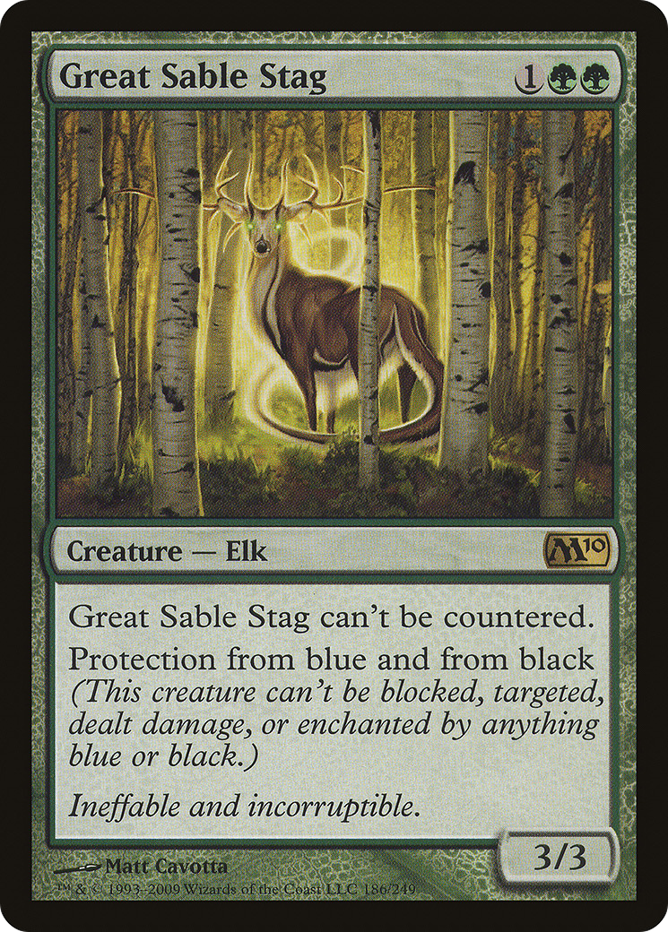 Great Sable Stag (M10-186) - Magic 2010 Foil