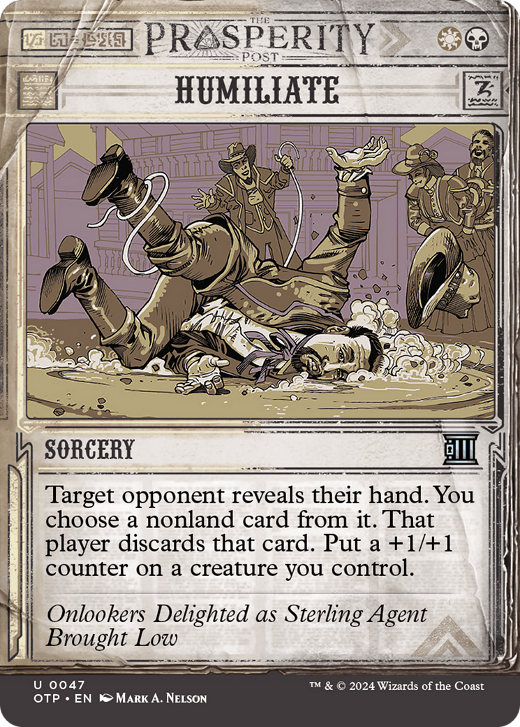 Humiliate (Borderless)(OTP-047) - Breaking News: (Showcase) Foil