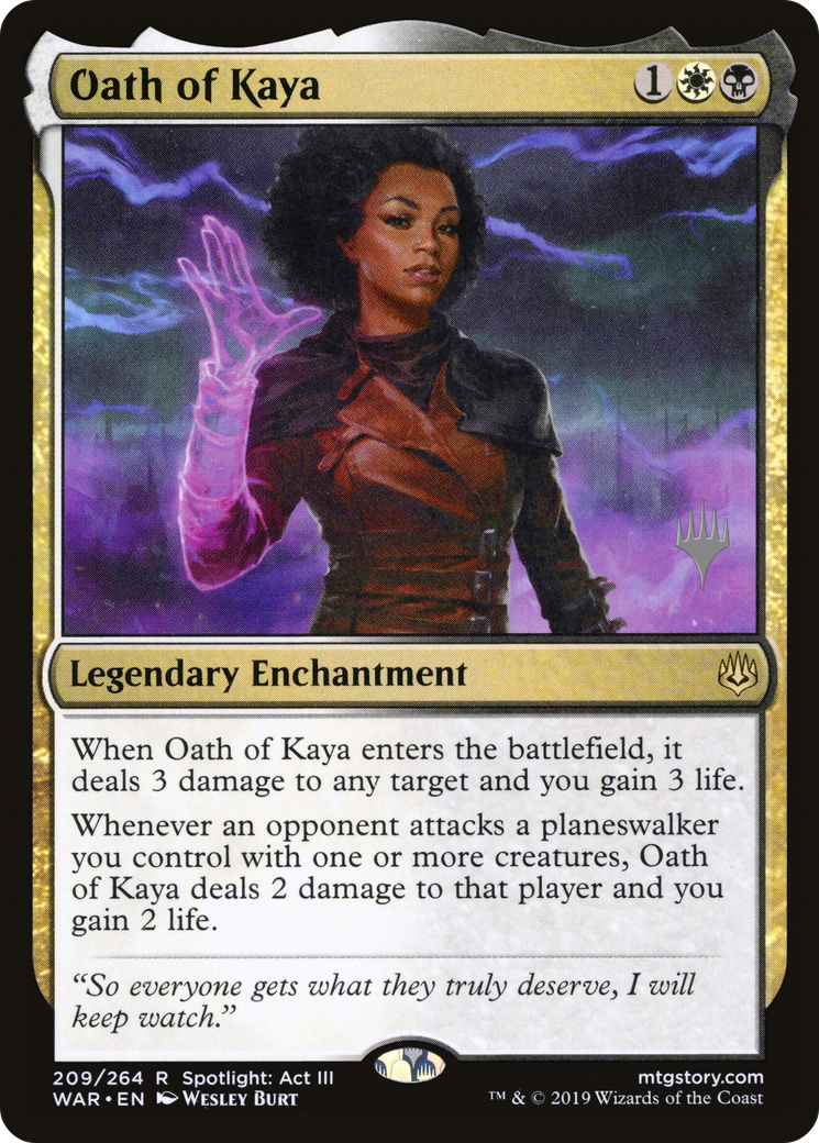 Oath of Kaya (PPELD-209P) - War of the Spark Promos Foil (Promo Pack)