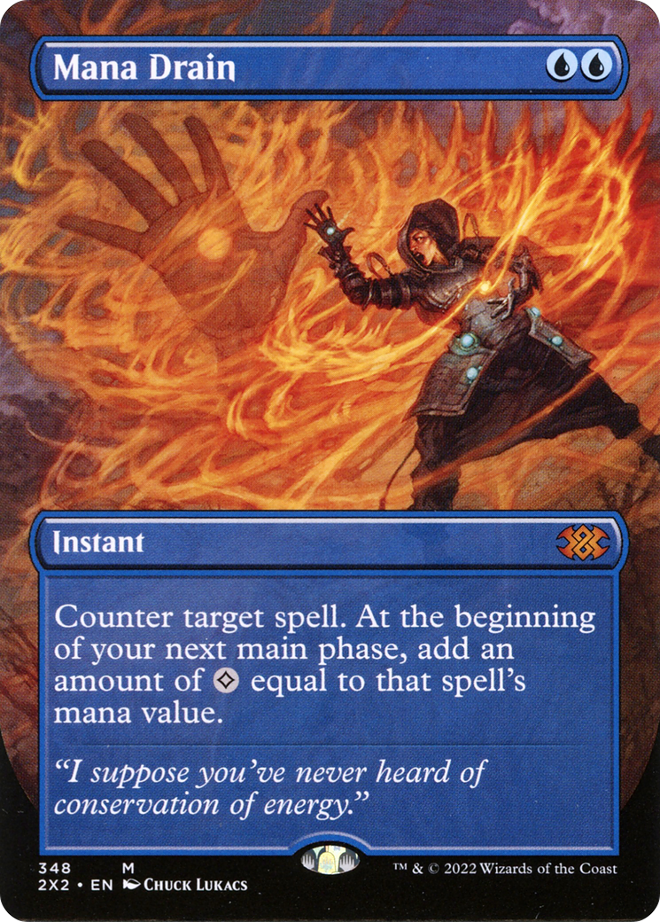 Mana Drain (Borderless)(2X2-348) - Double Masters 2022 Foil