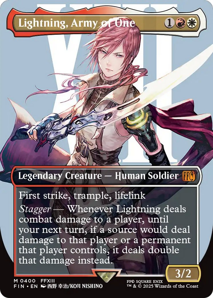 Lightning, Army of One (0400) (Borderless) (FIN-400) - FINAL FANTASY (Borderless)