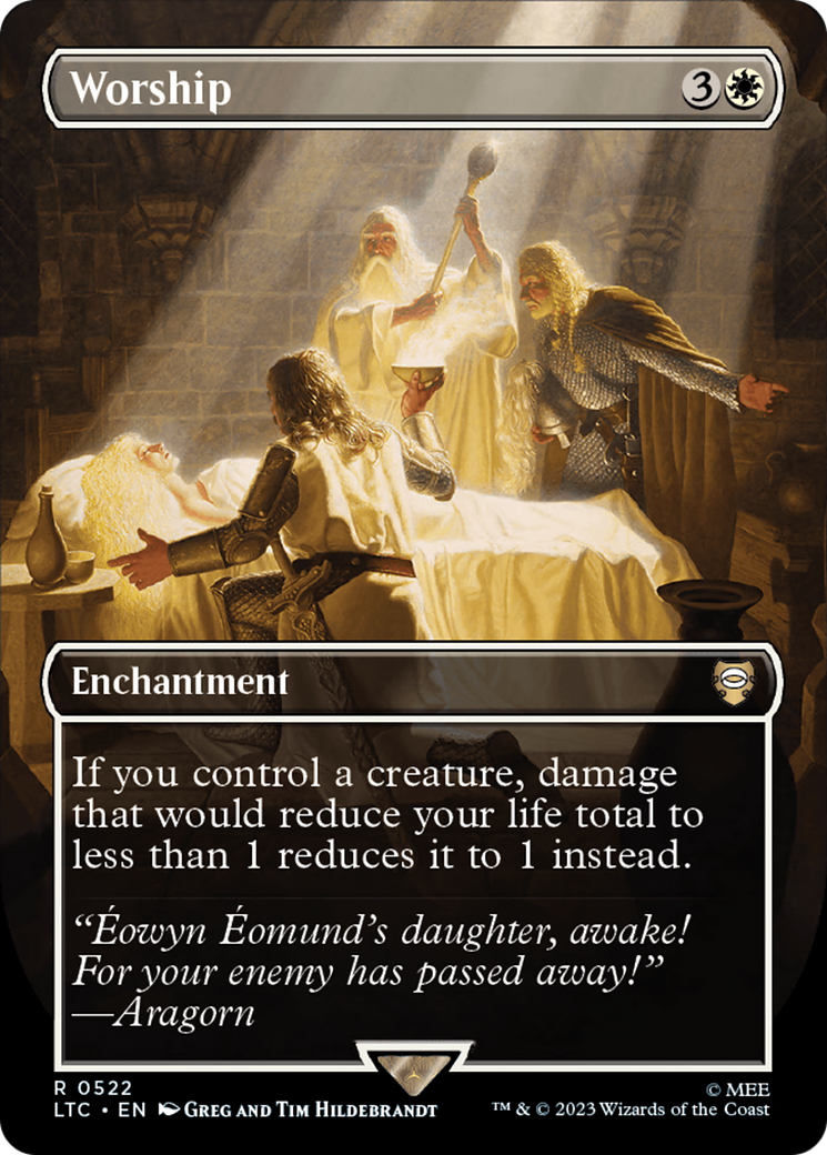 Worship (Borderless) (LTC-522) - Tales of Middle-earth Commander (Borderless) Foil