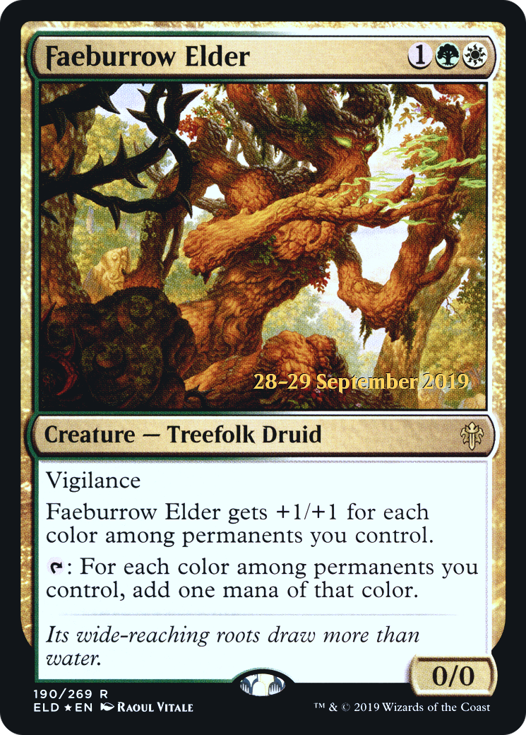 Faeburrow Elder (PRE-190S) - Throne of Eldraine Promos (Prerelease) Foil