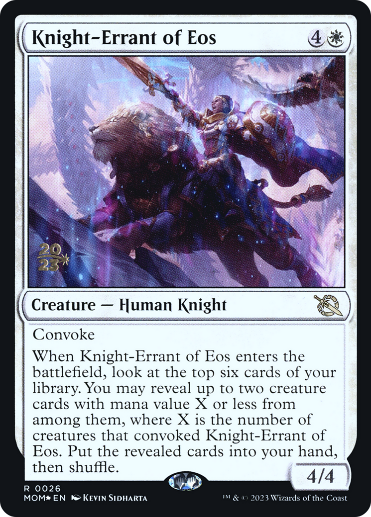 Knight-Errant of Eos (PRE-26S) - March of the Machine Promos (Prerelease) Foil