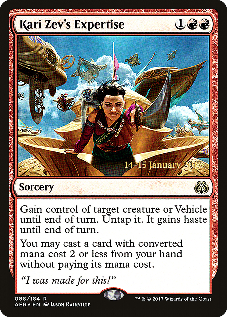 Kari Zev's Expertise (PRE-88S) - Aether Revolt Promos (Prerelease) Foil