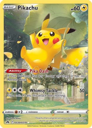 Pikachu - GG30/GG70 - Crown Zenith Galarian Gallery Holofoil