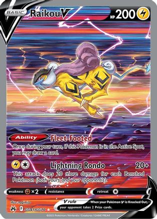 Raikou V - GG41/GG70 - Crown Zenith Galarian Gallery Holofoil