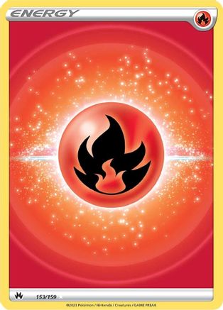 Fire Energy (Texture Full Art) 153/159 - Crown Zenith Holofoil - Ultra Rare