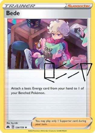 Bede - 124/159 - Crown Zenith Holofoil - Holo Rare