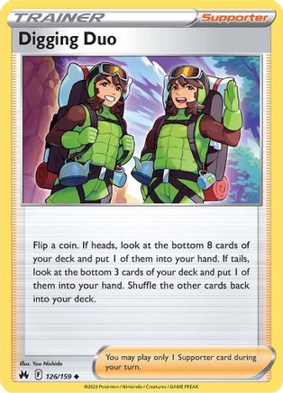 Digging Duo - 126/159 - Crown Zenith Reverse Holofoil