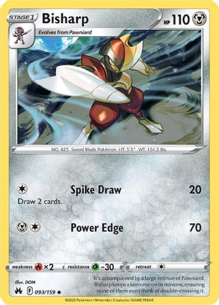 Bisharp - 093/159 - Crown Zenith Normal - Uncommon