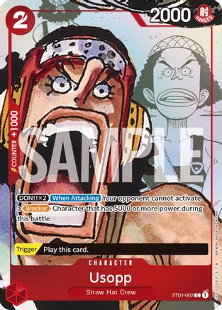 (ST01-002) Usopp - ST01-002 (Alternate Art) - One Piece Promotion Cards Foil
