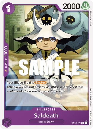 (OP02-074) Saldeath - Paramount War Normal