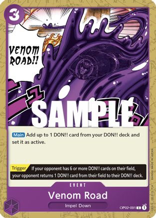 (OP02-091) Venom Road - Paramount War Normal