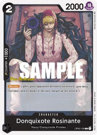 (OP02-108) Donquixote Rosinante - Paramount War Pre-Release Cards Normal