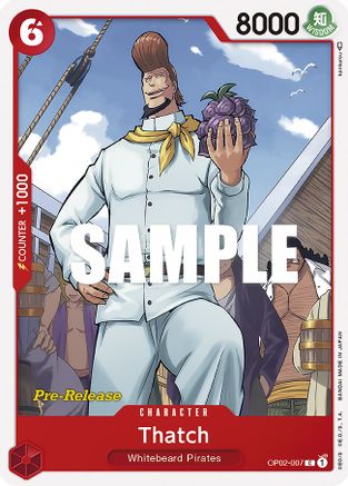 (OP02-007) Thatch - Paramount War Pre-Release Cards Normal
