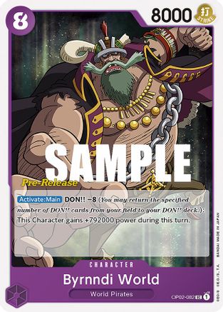 (OP02-082) Byrnndi World - Paramount War Pre-Release Cards Normal