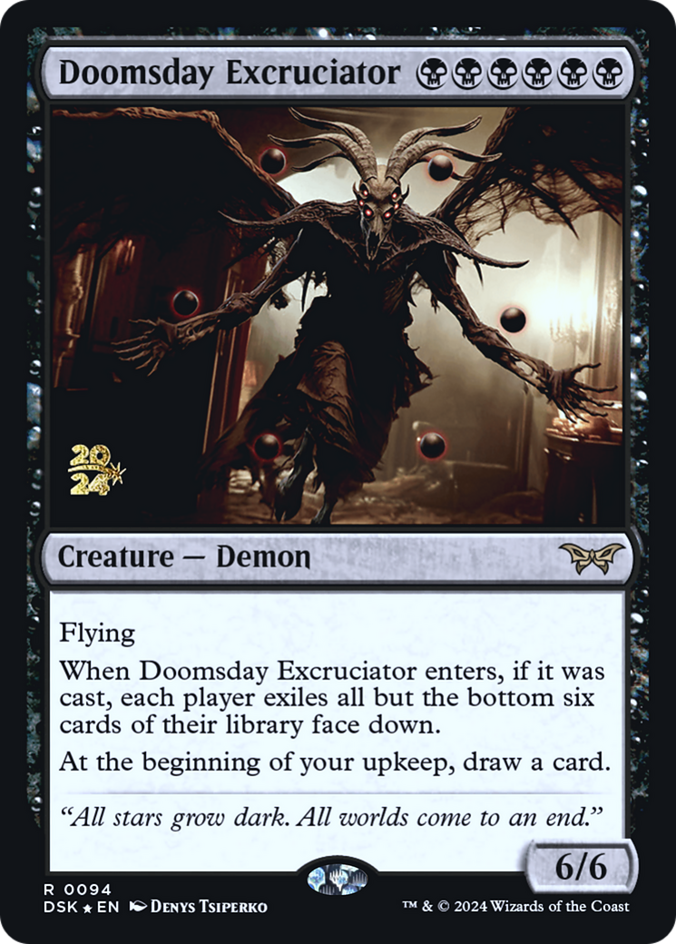 Doomsday Excruciator (PRE-094) - Duskmourn: House of Horror Promos (Prerelease) Foil